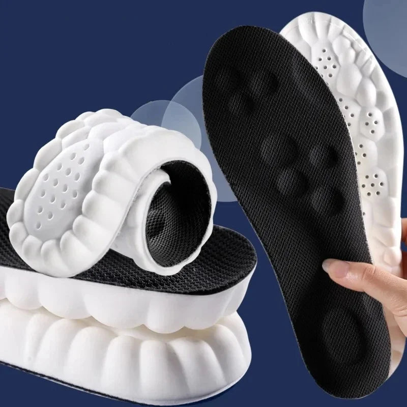 4D Massage Insoles Shock Absorbent Breathable Comfort Plantar Fascia Insole