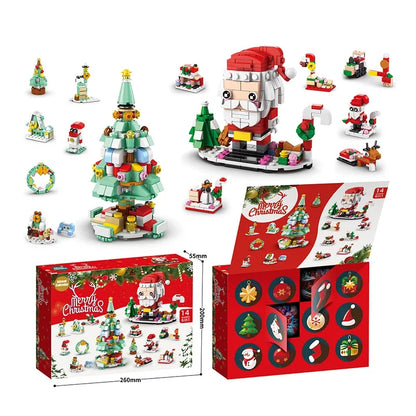 Calendario de Adviento de Bloques de Construcción de Navidad Kit DIY para Niños