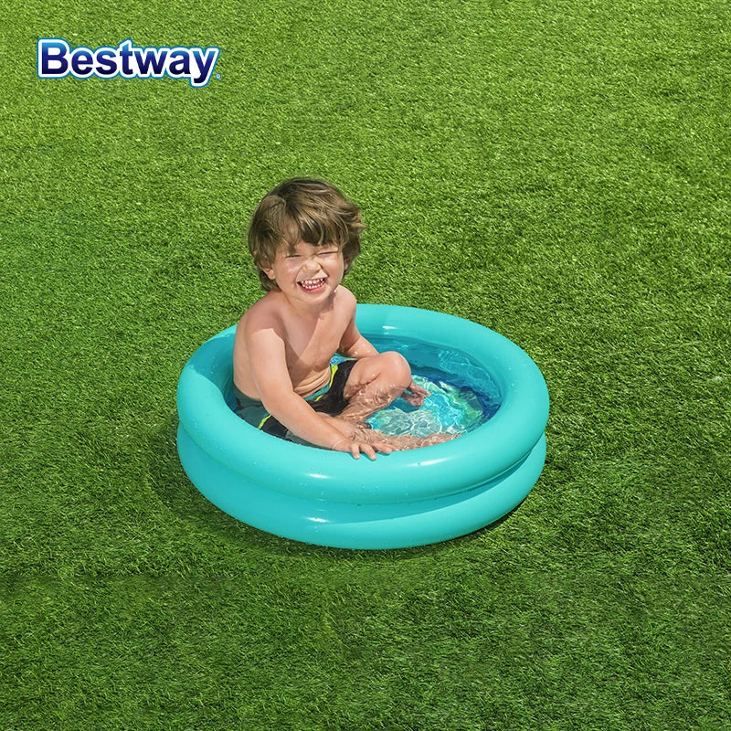 Piscina Inflable para Niños en el Jardín, Piscina Portátil de Verano de 8 pies con PVC Duradero y Colores Brillantes