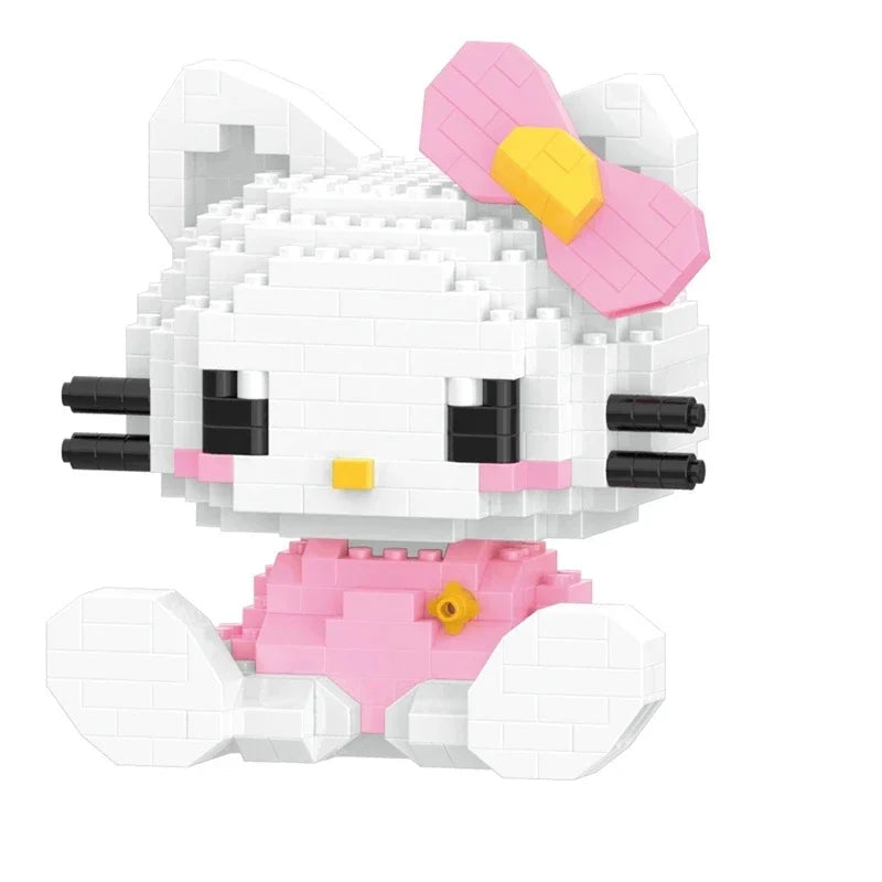 Sanrio Anime Building Blocks Set for Kids - Hello Kitty, My Melody, Cinnamoroll, Kuromi Holiday Christmas Gift