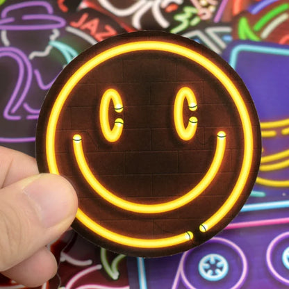 Neonklistermærker 50 stk Vandtæt PVC Pakke Sødt Anime Dekal Sæt Tilbage Til Skole Efterår 2025 Børn Personlige Gaver