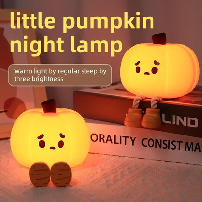 Lampada Notturna di Halloween in Silicone con Fantasma, Anatra e Zucca Carina Lampada Halloween 2025 per Cameretta Ricaricabile Regalo Sicuro per Bambini
