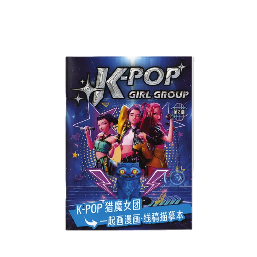 Coloring Book Kpop Demon Hunters Anime Sketches Rumi Mira Zoey Cute Line Drawings Back to School 2025 Gift