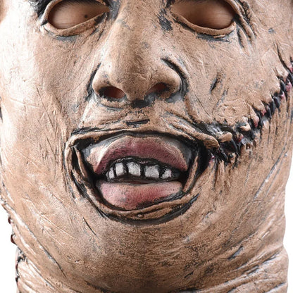 Leatherface-masker van Texas Chainsaw Massacre van siliconen, horrorcosplaymasker voor volwassenen, rekwisiet voor Halloweenfeesten 2026