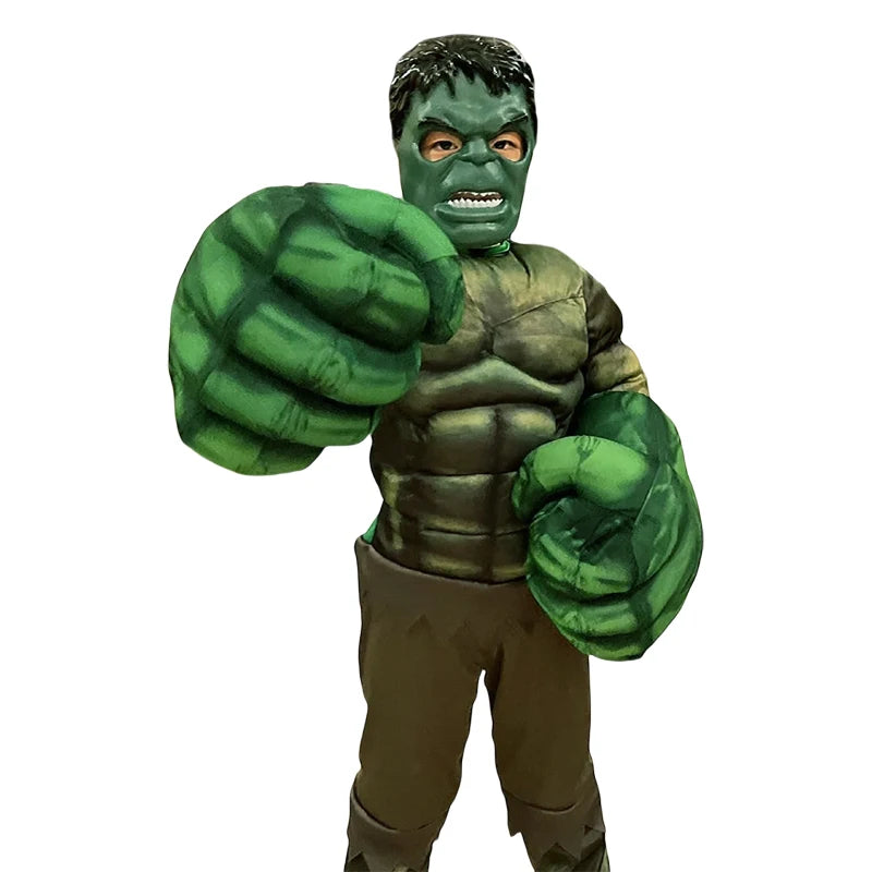 Hulk Bruce Banner-spierkostuumset voor Halloween, cosplaykostuum met handschoenen voor mannen, carnaval en feest 2026