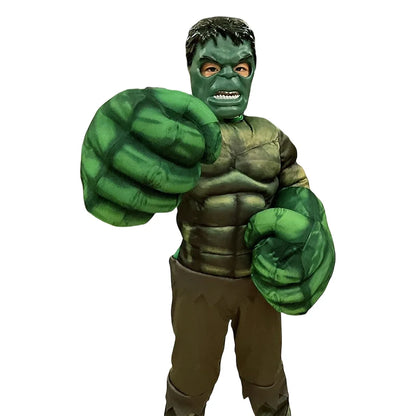 Hulk Bruce Banner-spierkostuumset voor Halloween, cosplaykostuum met handschoenen voor mannen, carnaval en feest 2026