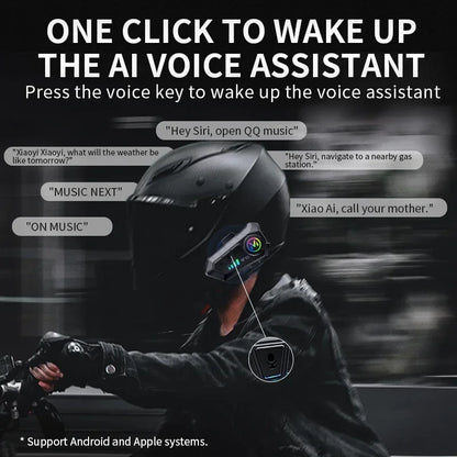 Bluetooth 5.3 Motorcycle Helmet Headset Y10 – Waterproof Hands-Free Call Music Speaker Universal Fit 2026