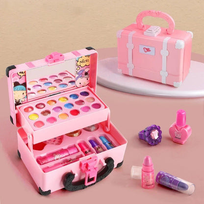 Kids Makeup Set Fun Princess Style Pretend Play Cosmetic Kit Met Veilige Niet Giftige Kleuren Cadeau Idee 2025
