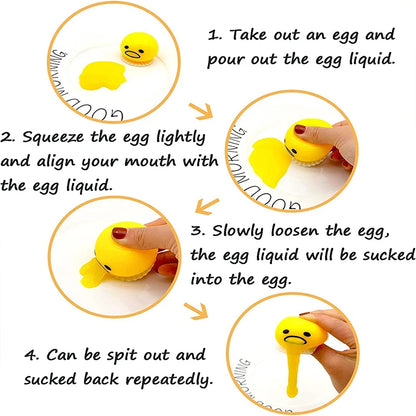 Stress Relief Egg Yolk Squeeze Toy Vomit Gag Funny Gift