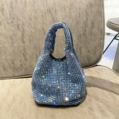 Glanzende Kristallen Clutch Tas Emmer Schoudertas voor Avond Luxe Strass Handtas