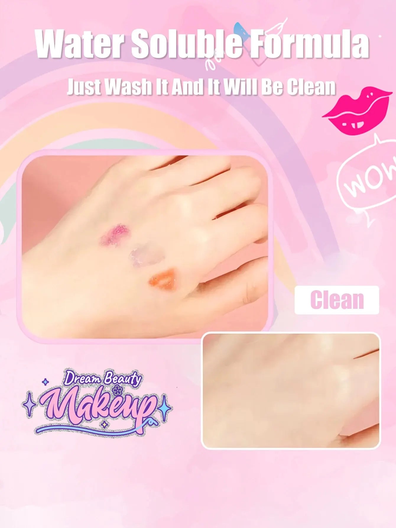 Kids Makeup Kit Washable Non-Toxic Pretend Play Cosmetic Set Viral Fall 2025 Gift