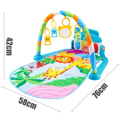Baby Play Gym Piano Activity Mat With Hanging Toys Newborn Early Education Fall 2025 Sensory Motor Skill Gift