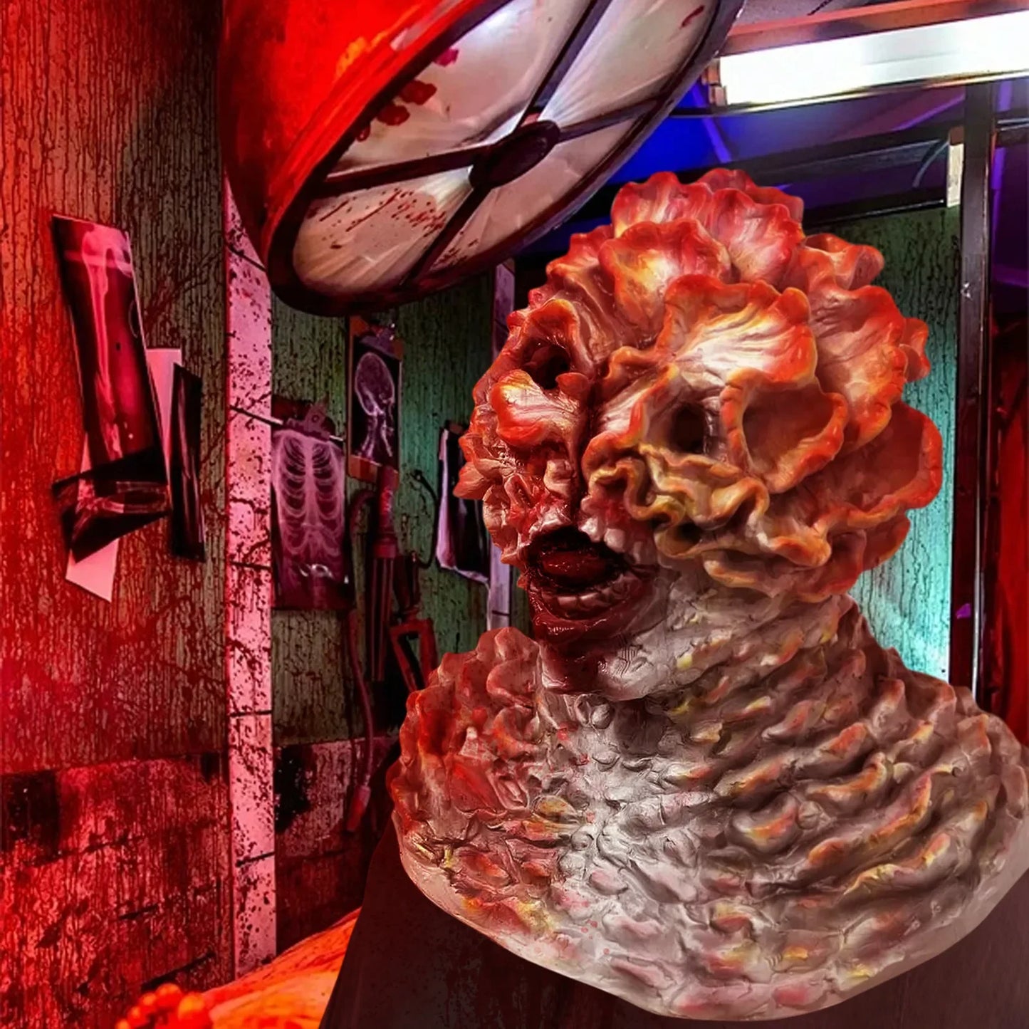 Halloween Maske Latex Clicker Cosplay Fullt Ansikt Monster 2025