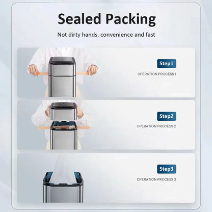 Trash Can 20L Stainless Steel Sensor Kitchen Bin Hands Free