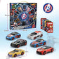 Marvel Avengers Die-Cast Car Set - Iron Man, Spider-Man, Captain America Collectible Toys for Kids