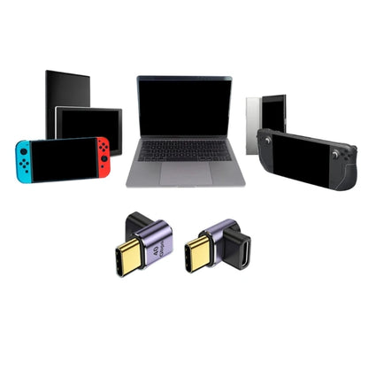 Adaptador Usb C 40Gbps Extensor de 90 Grados en Ángulo Recto 100W