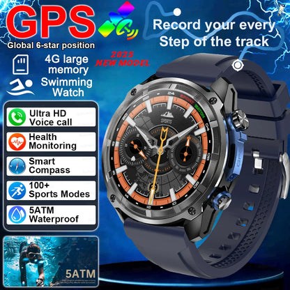 GPS Smartwatch 5ATM Waterproof Rugged Military Outdoor Watch Fall 2025 Offline Maps All-Day Battery