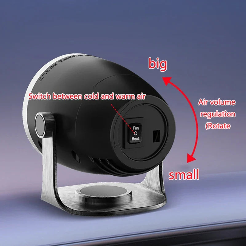 Autoheizung 3-in-1 12V/24V Windschutzscheiben-Enteiser Ventilator – Kompaktes Fahrzeug Armaturenbrett Klima Zubehör, Winter 2025 Sichereres Fahren