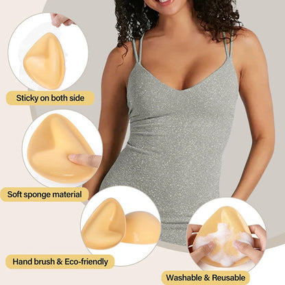 Imbottiture Push Up per reggiseno riutilizzabili doppia faccia adesive senza spalline per costumi da bagno estate 2026