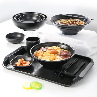 Ramen-Schüssel Schwarzer Kunststoff Japanischer Stil Nudelschüssel