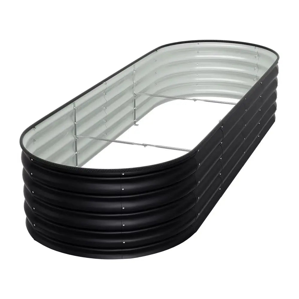 240cm Galvanized Steel Raised Garden Bed, Bottomless Design for Healthy Plant Growth, Weather Resistant, Easy Assembly