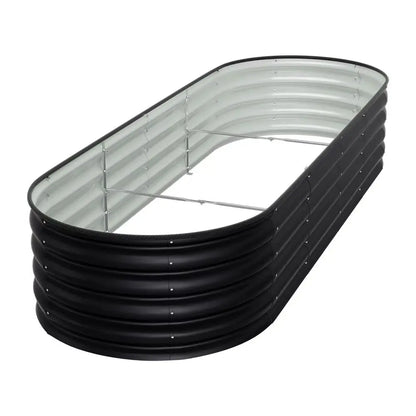 240cm Galvanized Steel Raised Garden Bed, Bottomless Design for Healthy Plant Growth, Weather Resistant, Easy Assembly