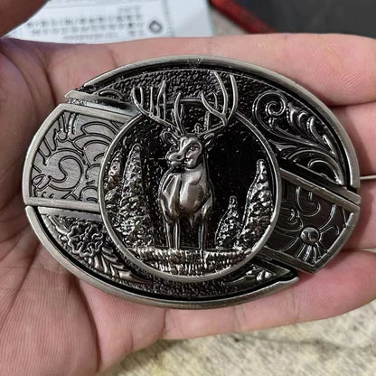Outdoor Sports Versatile Men's Belt Buckle - Alloy, 7.6cm x 5.8cm, Durable & Stylish