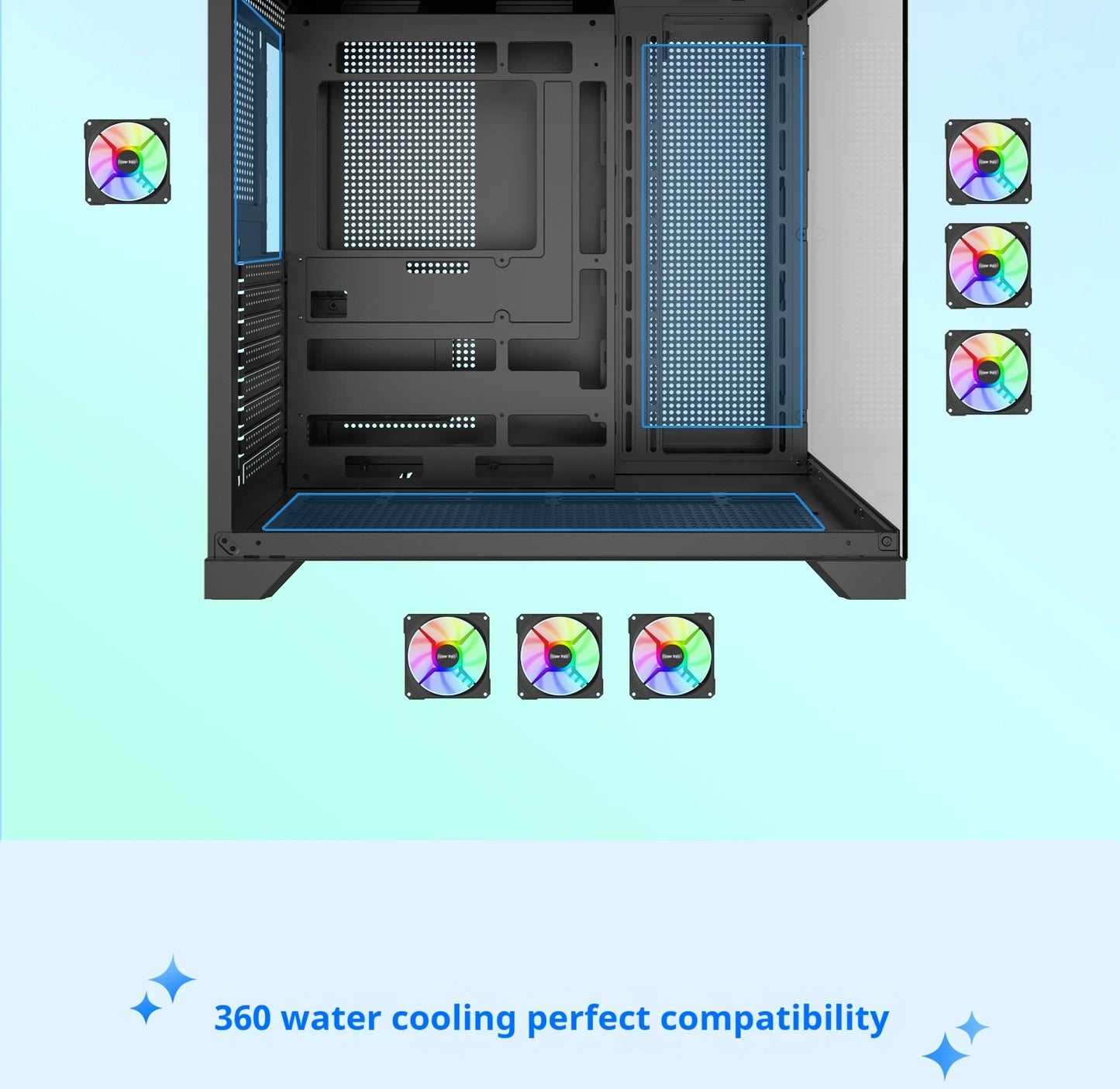 Boîtier PC Gaming Dreamland Pro ATX Double Verre Châssis 360mm