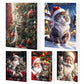 Cute Cat Advent Calendar 2024 - Christmas Countdown Decoration for Kids, Cartoon Holiday Gift