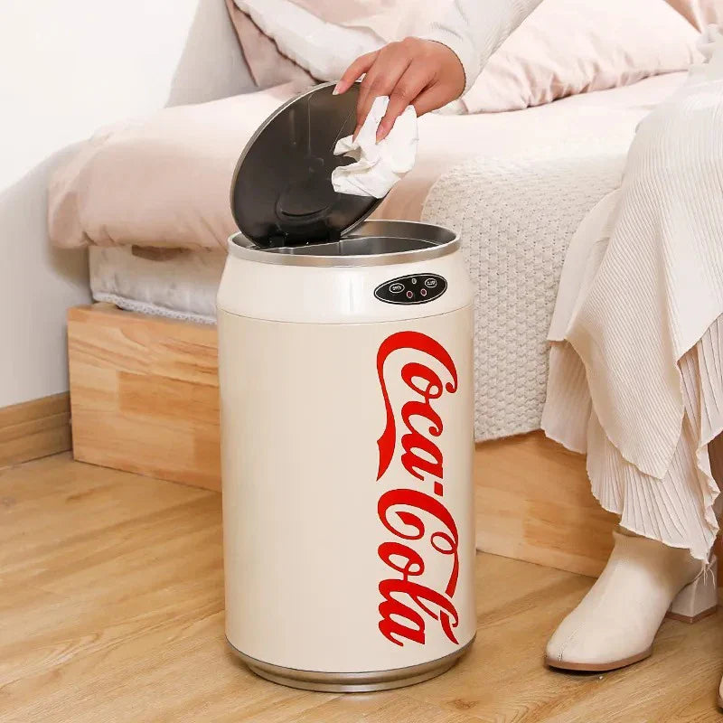 Automatic Induction Trash Can Round Kitchen Bin 24x40cm