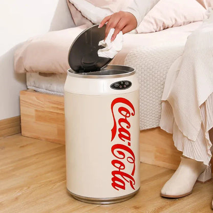 Automatic Induction Trash Can Round Kitchen Bin 24x40cm