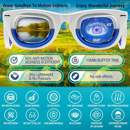 Reisekrankheit Brille Kinder Ultraleicht Reisebrille Sommerreise 2025 Übelkeitslinderung Auto Luft See