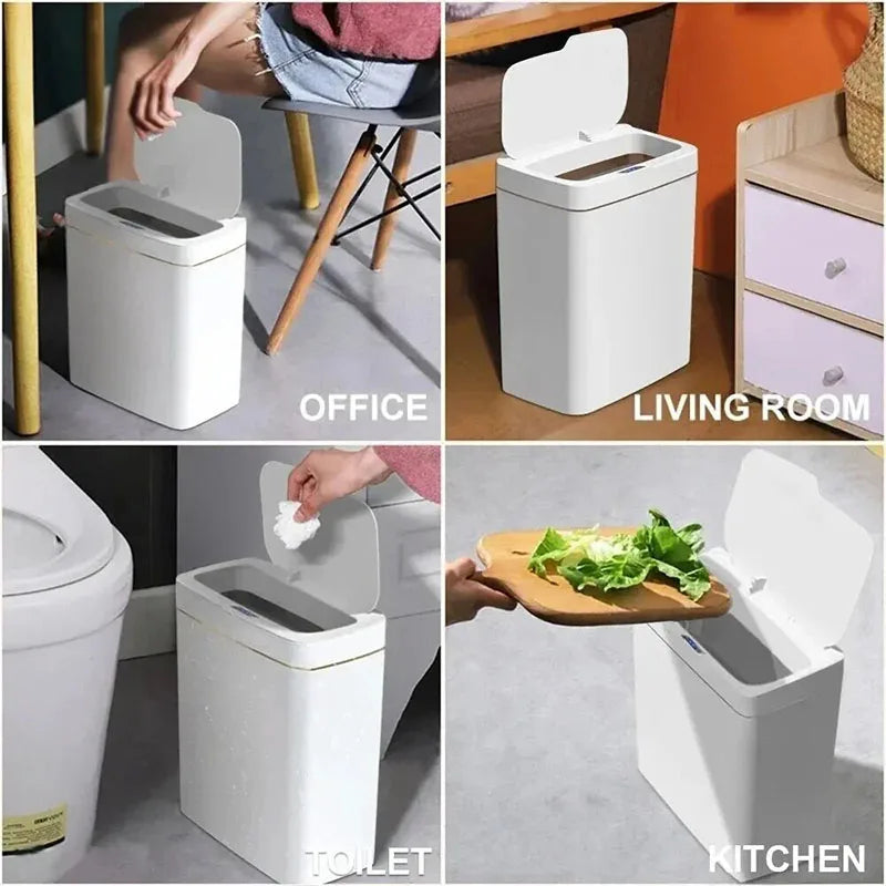 Touchless Smart Sensor Trash Can 15L Waterproof Automatic