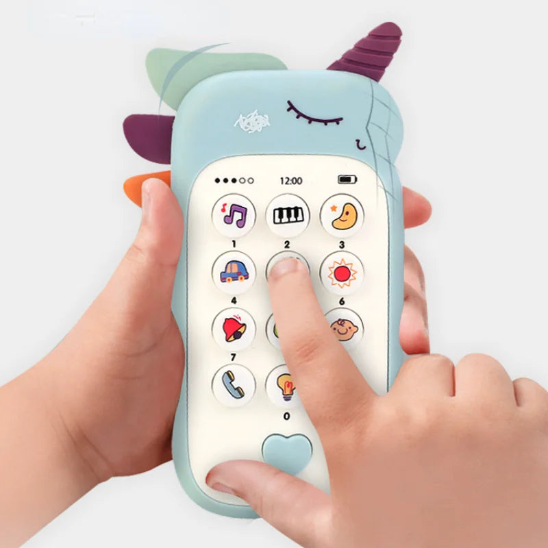 Musical Baby Phone Toy with Teether - Early Learning Sound Telephone for Infants, Ideal Kids Gift for Sleep and Play