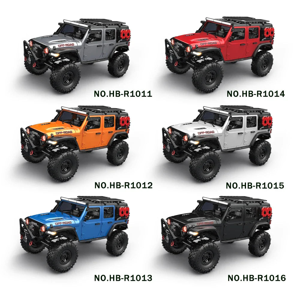 RC Auto 4WD Off-Road Rock Crawler LED-verlichting 2.4G Proportionele B ...