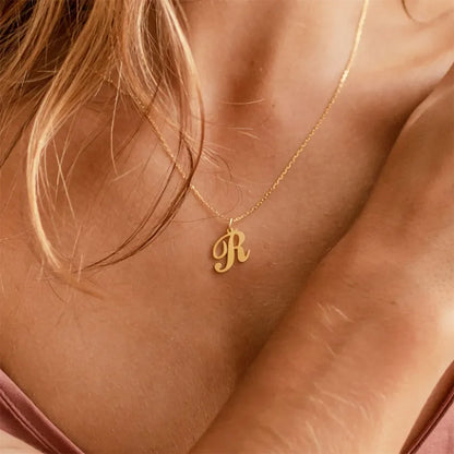 Personalisierte Gold-Initialen-Halskette - Elegantes minimalistisches Geschenk für Frauen, Hochzeiten & Jubiläen