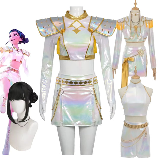 Ensemble de cosplay féminin léger et flatteur - PVC holographique