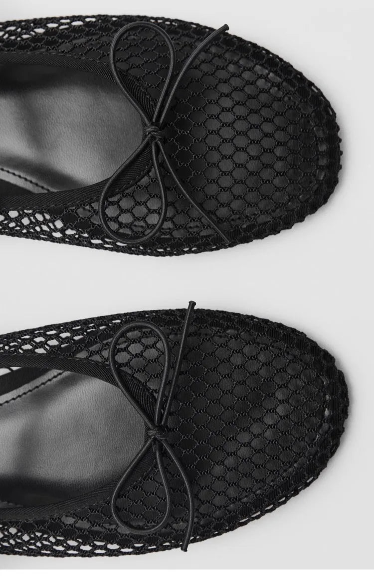 Breathable Women’s Ballet Flats - Mary Jane, Mesh, Summer