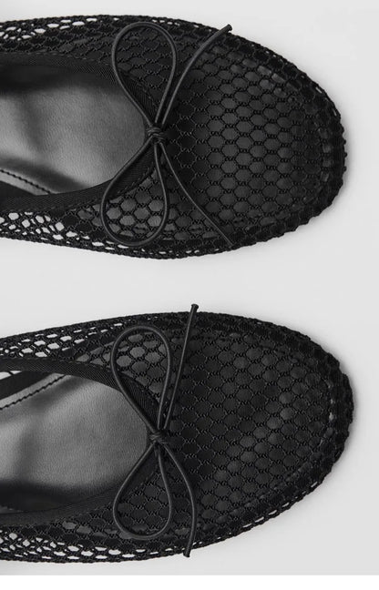 Breathable Women’s Ballet Flats - Mary Jane, Mesh, Summer