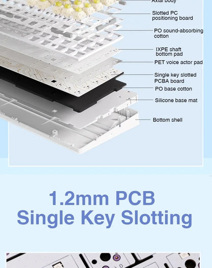 Teclado mecánico para juegos compacto AULA F75 al 75% RGB