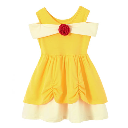 Let pigekjole - ærmeløs A-form, polyester, elastan, afslappet sommerbrug