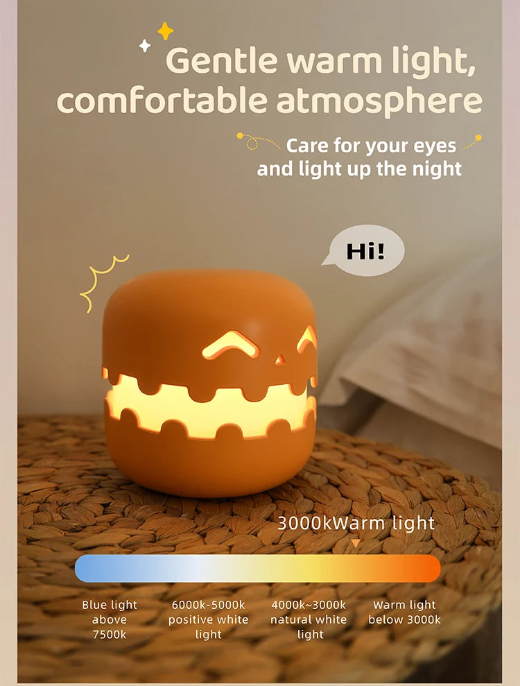 Ghost Night Light Rechargeable Bedside Lamp Cozy Glow