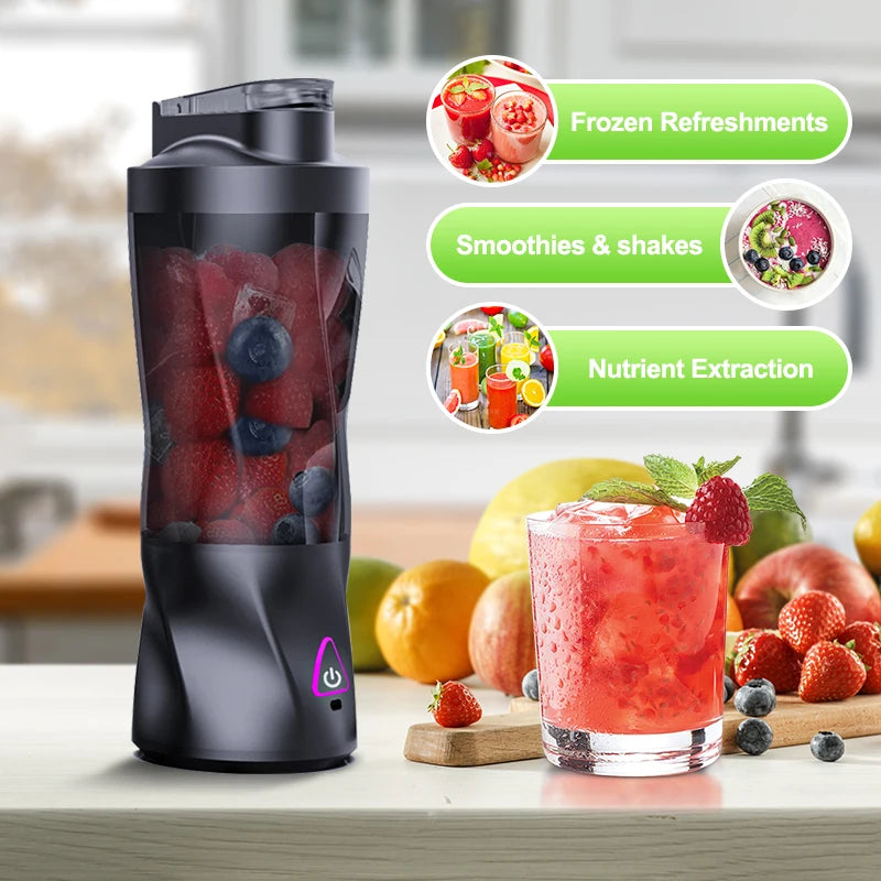Extracteur portable Rechargeable USB 700 ml Mixeur à smoothies Bouteille de voyage extérieur été 2026 à emporter