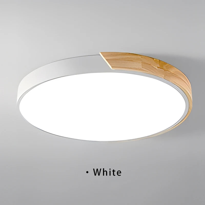 Japandi LED loftslampe nordisk træ moderne blød glød diffuser