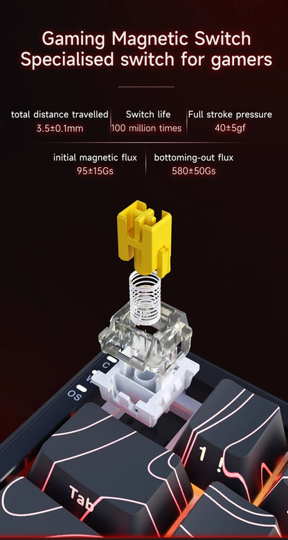 Teclado Mecánico Sixty Mini Inalámbrico ARGB Magnético Hall