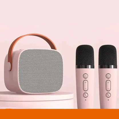 Karaoke Machine Portable Wireless Dual Microphones Bluetooth Speaker DSP System for Kids Party Gift TikTok Viral 2025