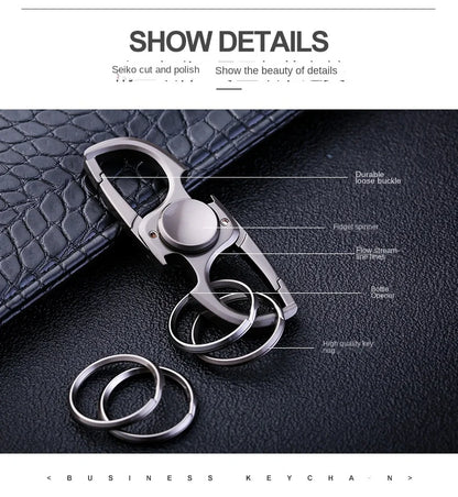 Fidget Spinner Keychain Stainless Steel EDC Gift 2025