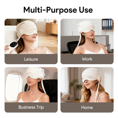 Graphene Heated Head Massager Air Pressure & Eye Compress – Stress Relief Sleep Aid 2026