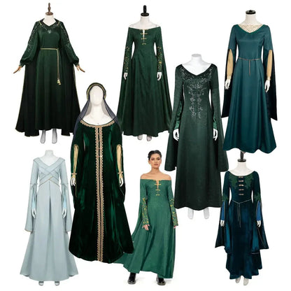 Alicent cosplay-kjole middelaldersk fantasy-kjole Halloween