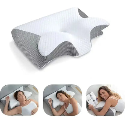 Memory Foam Cervical Neck Pillow Orthopedic Slow Rebound Support for Sleep & Relaxation